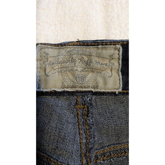 Ruff Hewn Women's Size 18 Blue Straight Leg Dark Wash Stretch Jeans - Picture 6 of 8